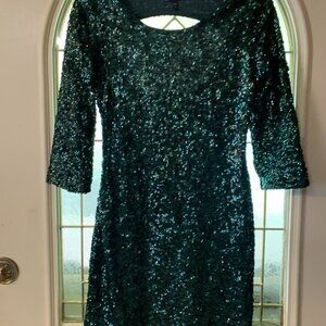 Junior Girl's Size 0 Express Green Sequin Party Dress